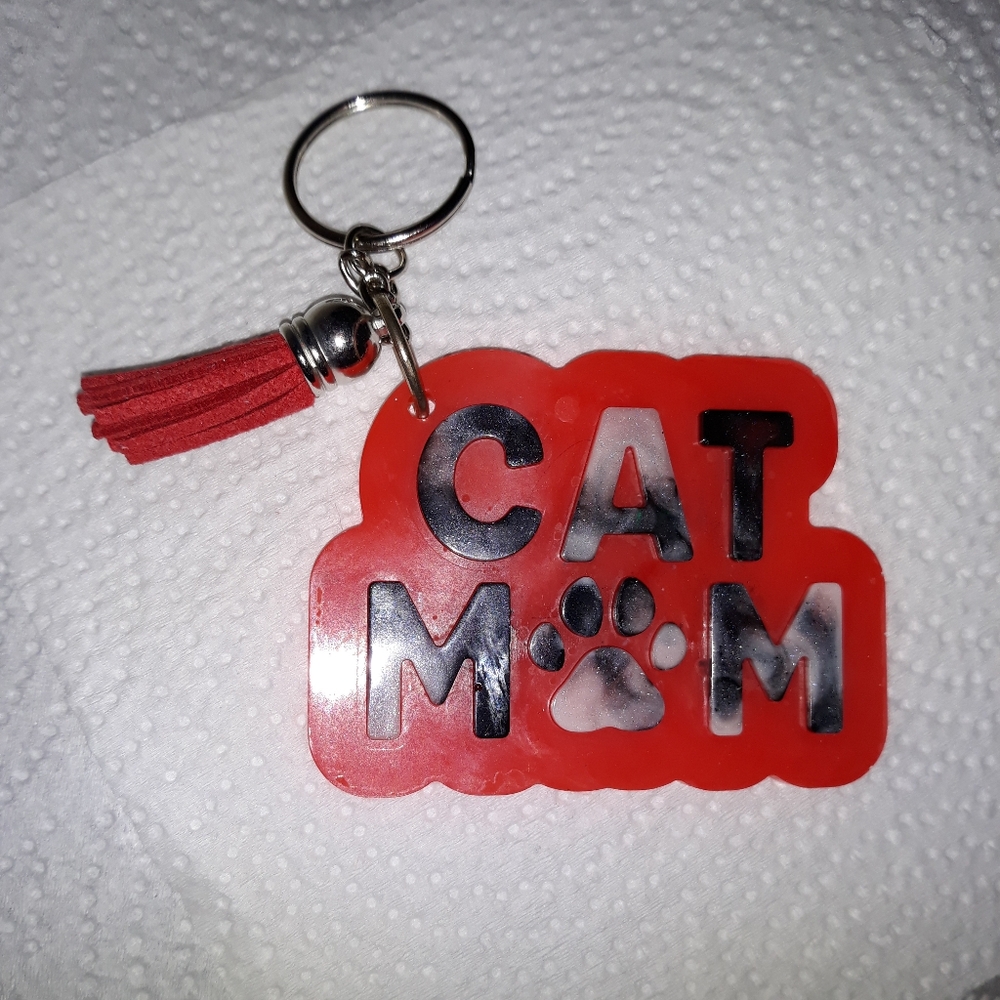 CAT Mom Keychain - Picture 5 of 5